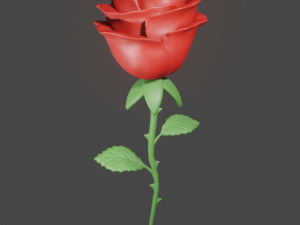 Rose Flower for 3D Printing 3D Принт Модель