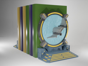 Portal Starship Bookend 3D Print Model
