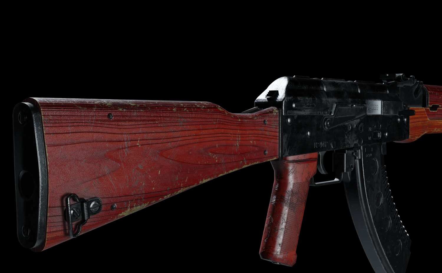 AK-47 3D Model .c4d .max .obj .3ds .fbx .stl .blend 