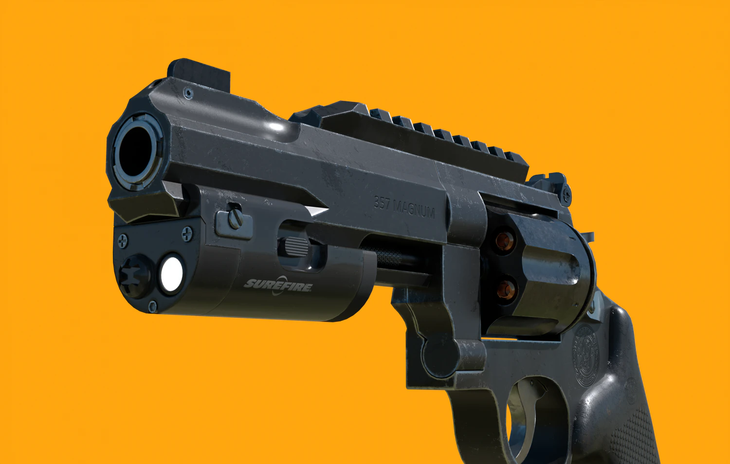 Rewolwer Model 3D .c4d .max .obj .3ds .fbx .stl .blend