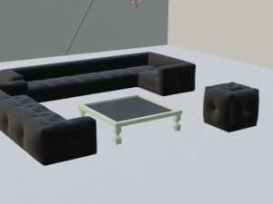 Furniture Sofa 2 Table 3D Model