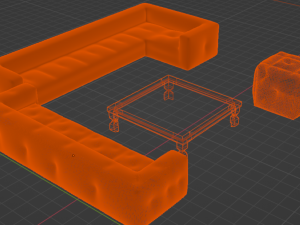 Furniture Sofa 2 Table 3D 模型
