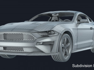 Ford-Mustang Bullit 2020 3D Model