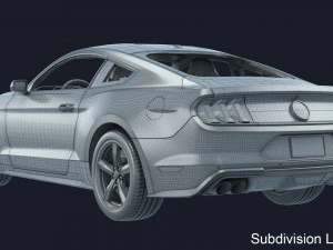 Ford-Mustang Bullit 2020 3D Model