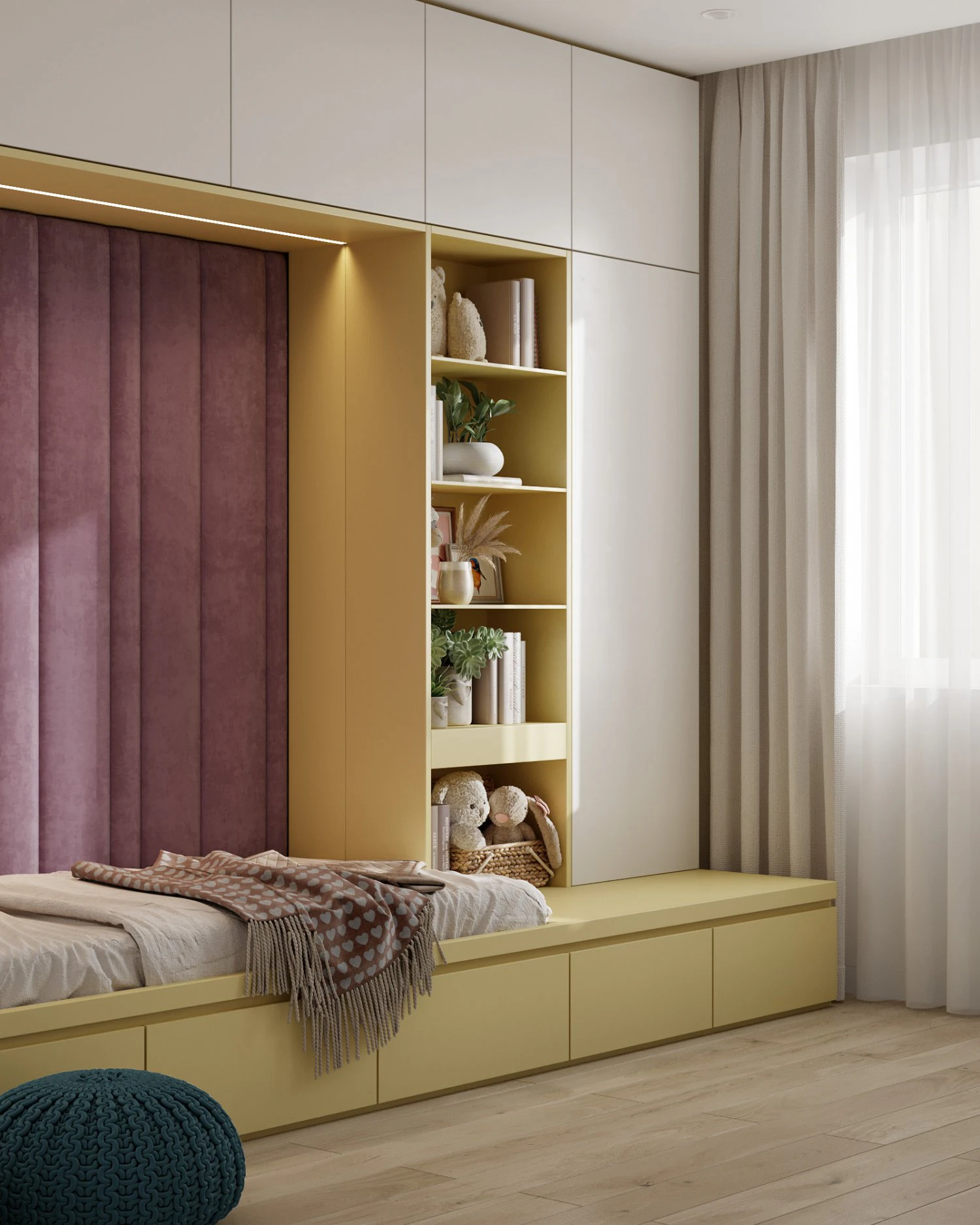 Children Bedroom 3D Model .c4d .max .obj .3ds .fbx .stl .blend 