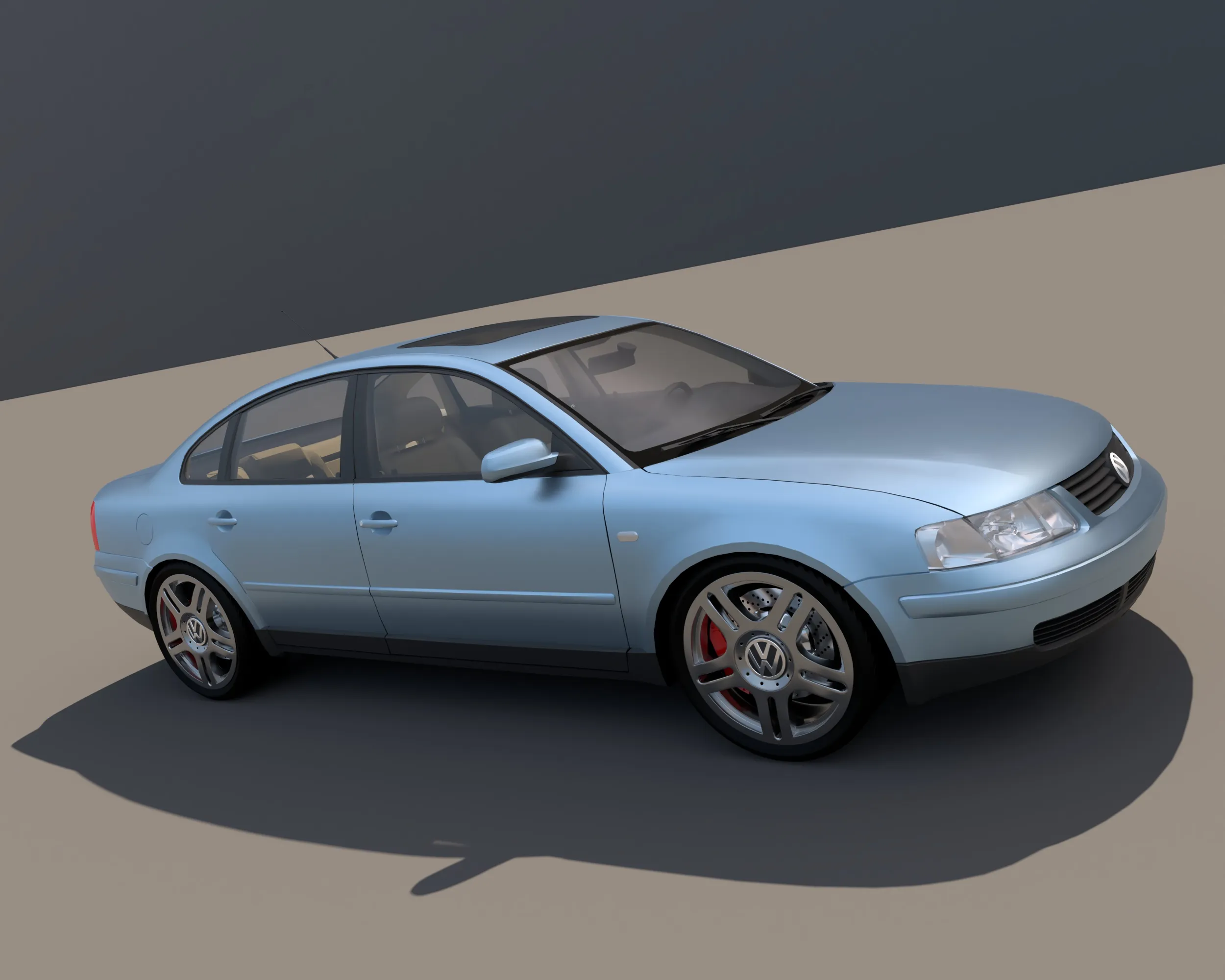 Volkswagen Passat V 3D Model .c4d .max .obj .3ds .fbx .stl .blend