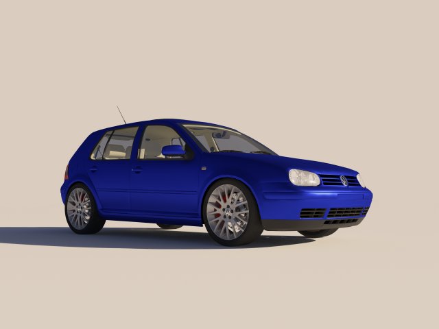 Volkswagen Golf IV 3D 모델 .c4d .max .obj .3ds .fbx .stl .blend 