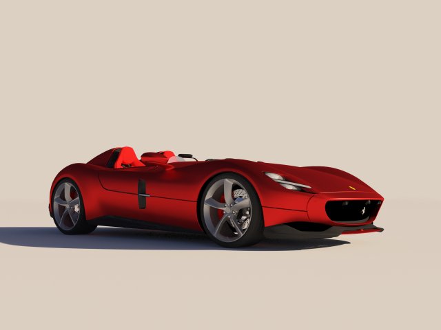 Ferrari Monza SP2 3D Model .c4d .max .obj .3ds .fbx .stl .blend 