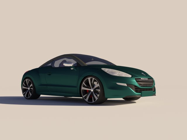 Peugeot RCZ II 3D Model .c4d .max .obj .3ds .fbx .stl .blend 