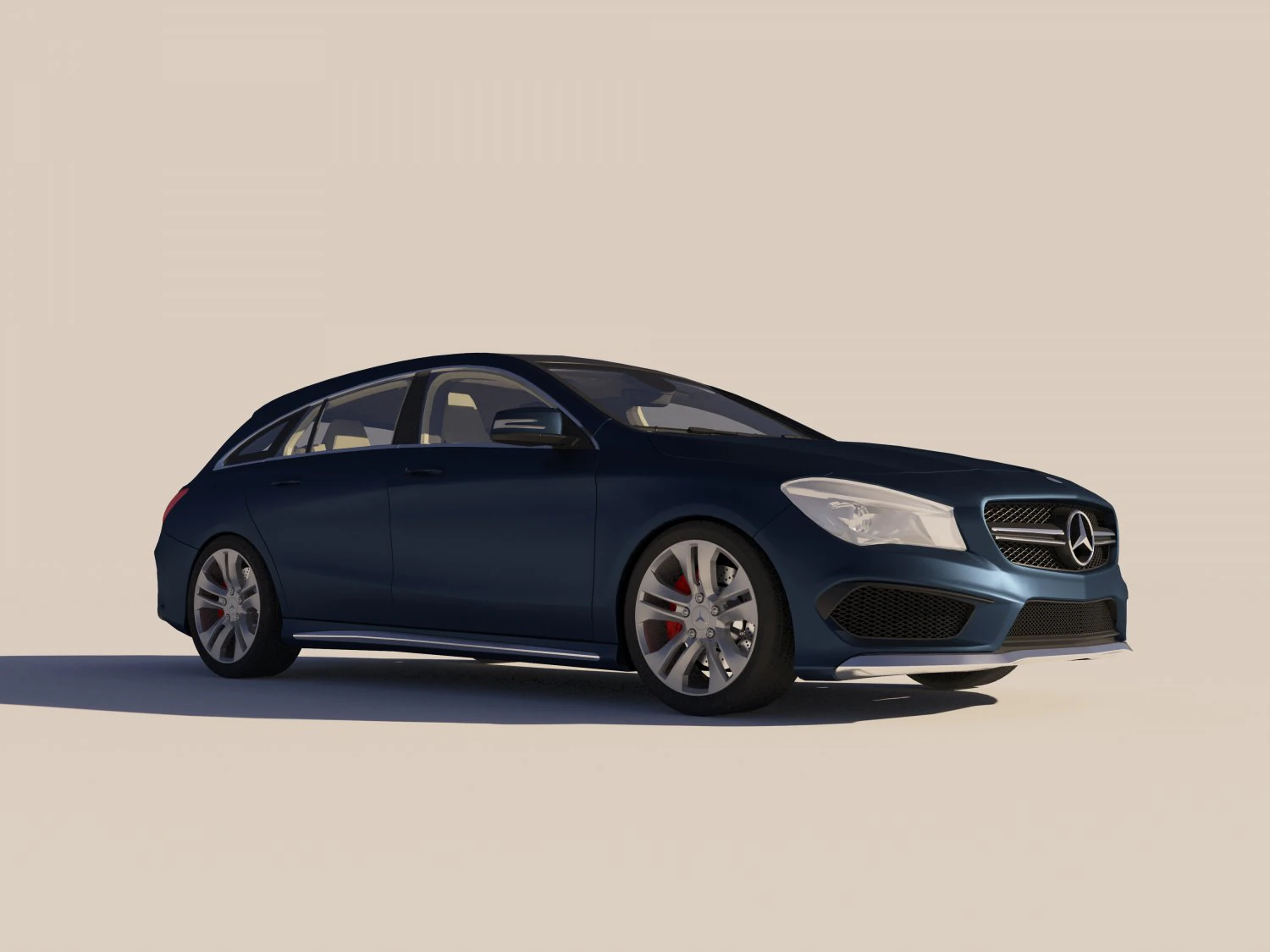 Mercedes Benz CLA I Shooting Brake 3D Model .c4d .max .obj .3ds .fbx .stl .blend 
