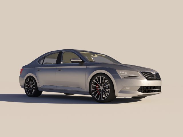 Skoda SuperB IV 3D Модель .c4d .max .obj .3ds .fbx .stl .blend 
