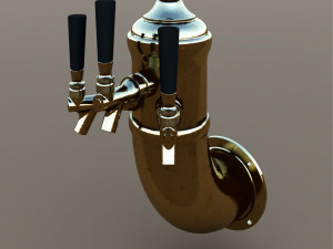 Lamp Beer Tower - Wall Mounted 3D 模型