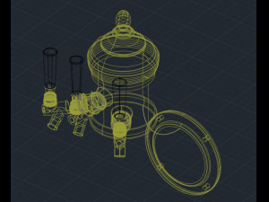 Lamp Beer Tower - Wall Mounted 3D Model