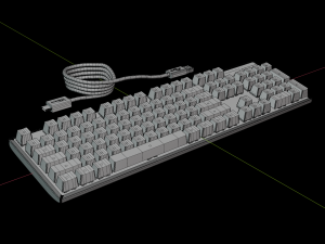 HyperX Alloy Origins Wireless RGB Mechanical Gaming Keyboard Modello 3D