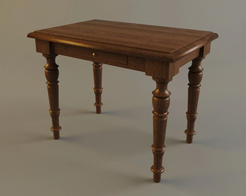 Desk-table Clerk 3D Model .c4d .max .obj .3ds .fbx .stl .blend 