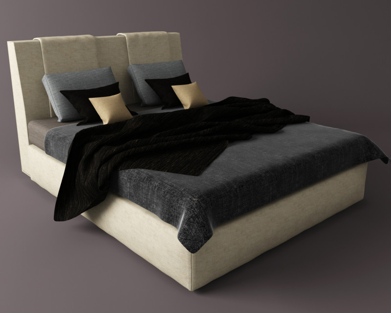 Bed Meridiani Andrews 3D 模型 .c4d .max .obj .3ds .fbx .stl .blend
