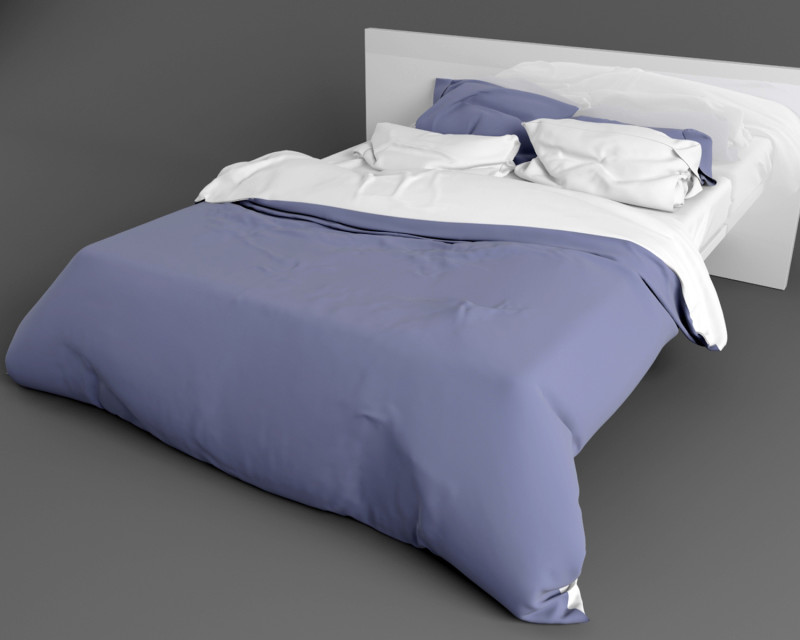Beautiful bed Model 3D .c4d .max .obj .3ds .fbx .stl .blend 