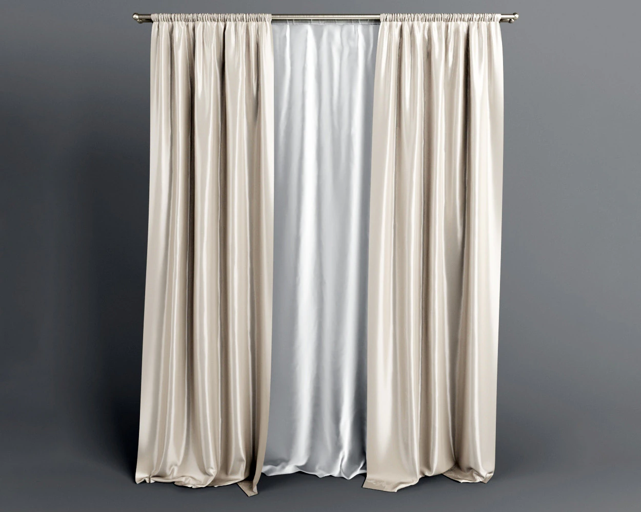 Beautiful Curtain 3D Model .c4d .max .obj .3ds .fbx .stl .blend 