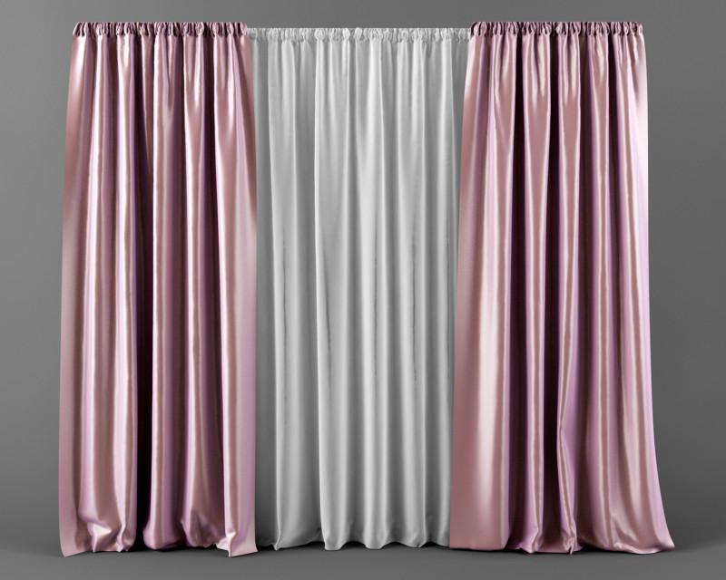 Curtain 3D Model .c4d .max .obj .3ds .fbx .stl .blend 
