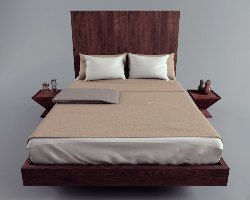 Bed RIVA 1920 Natura 5 Modelo 3D .c4d .max .obj .3ds .fbx .stl .blend 
