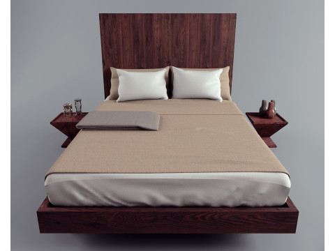 Bed RIVA 1920 Natura 5 3Dモデル