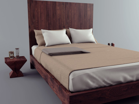Bed RIVA 1920 Natura 5 Modelo 3D