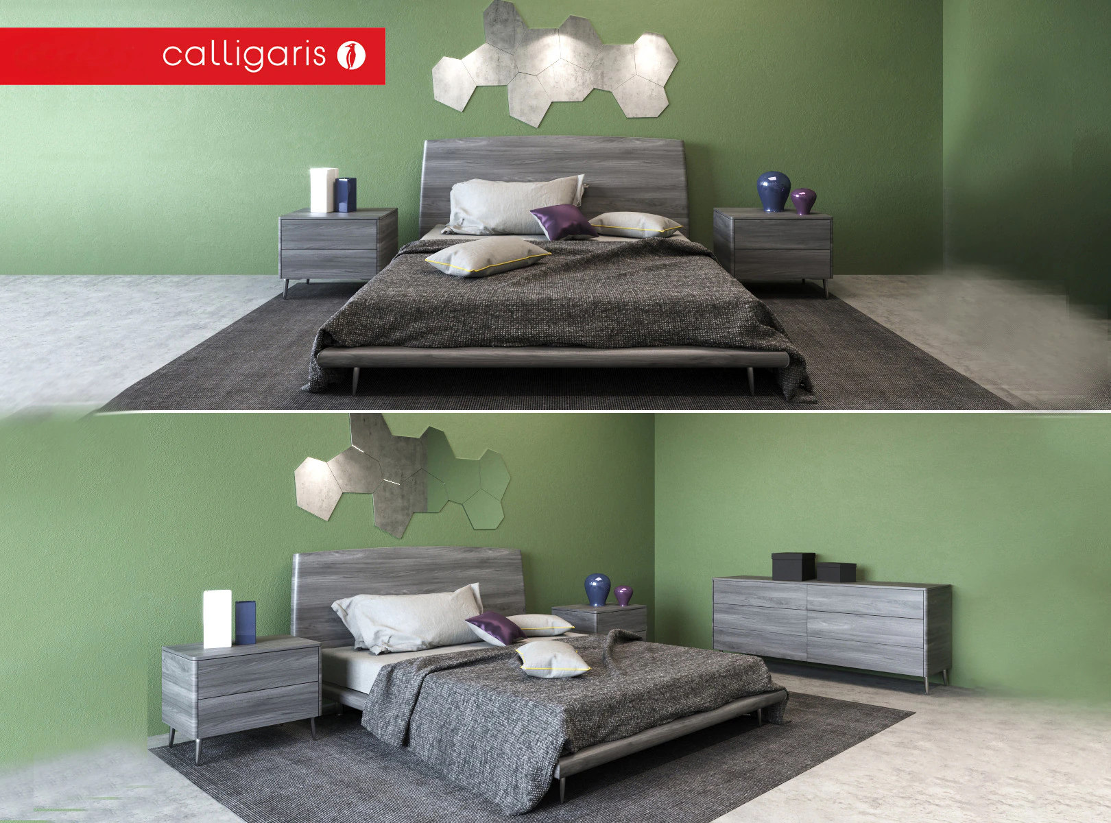 Bed Calligaris DIXIE 3D Model .c4d .max .obj .3ds .fbx .stl .blend 