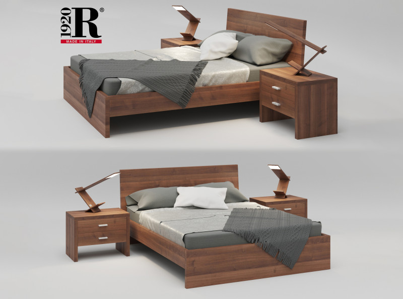 Bed RIVA 1920 Natura 2 3Dモデル .c4d .max .obj .3ds .fbx .stl .blend 