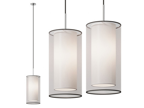 SABA Matt nickel pendant lamp 1L 3D Model