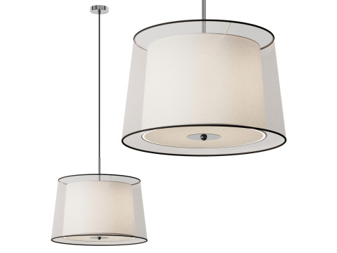 SABA Matt nickel pendant lamp 3L 3D Model