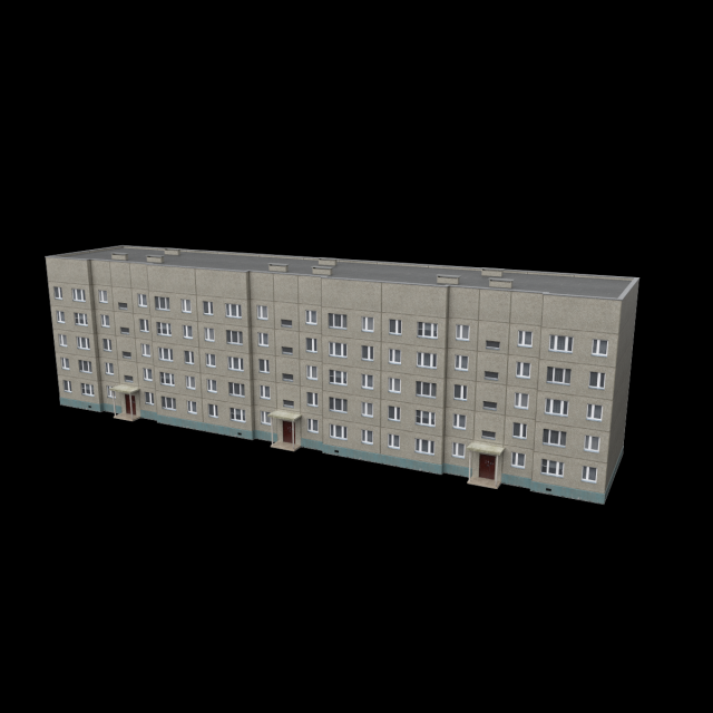 Russian panel house Modelo 3D .c4d .max .obj .3ds .fbx .stl .blend 