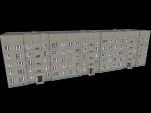 Russian panel house Modelo 3D