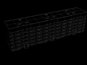 Russian panel house 3D Model