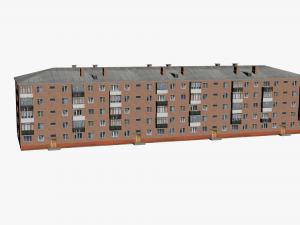 Russian Soviet brick house 3Dモデル