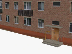 Russian Soviet brick house 3D Model