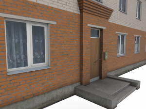 Two-color residential house model 3D Model