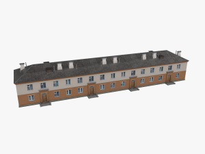 Two-color residential house model 3D Model