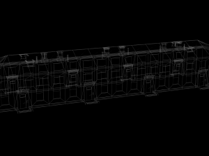 Two-color residential house model 3D Model