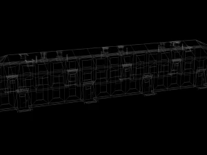 Two-color residential house model 3D Model