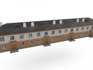 Two-color residential house model 3D Model