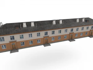 Two-color residential house model 3D Model