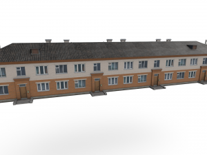 Two-color residential house model 3D Model
