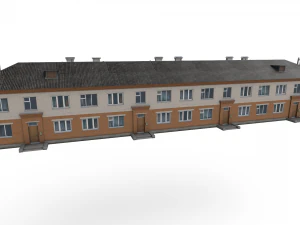 Two-color residential house model 3D Model