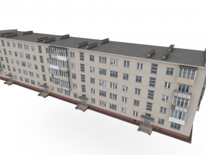 Russian Typical Brick House 3D-Modell