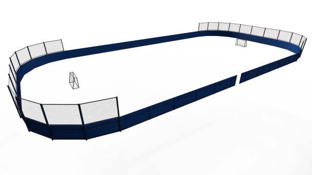 Street hockey arena 3D Model .c4d .max .obj .3ds .fbx .stl .blend 