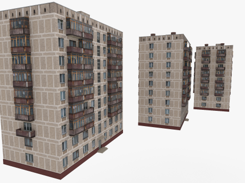 Russian panel houses Model 3D