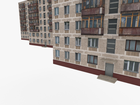 Russian panel houses Model 3D