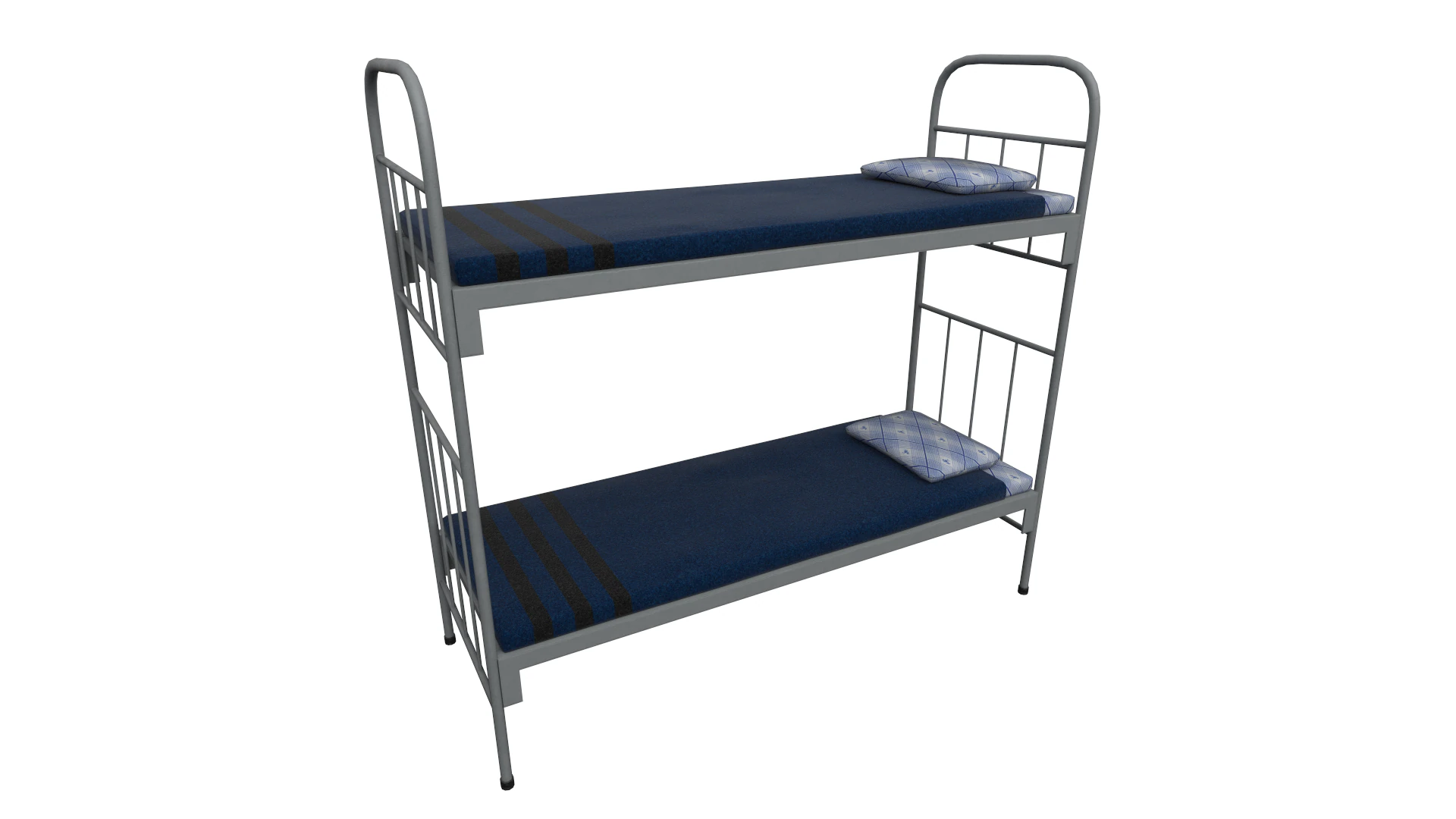 Army bed 3D Model .c4d .max .obj .3ds .fbx .stl .blend 