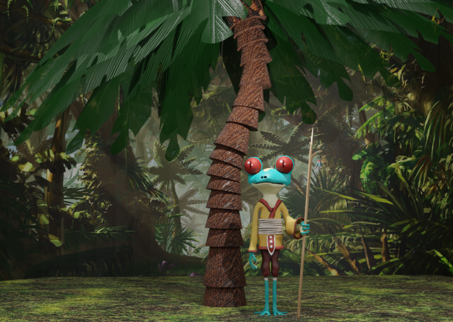 Frog 3D Model .c4d .max .obj .3ds .fbx .stl .blend 