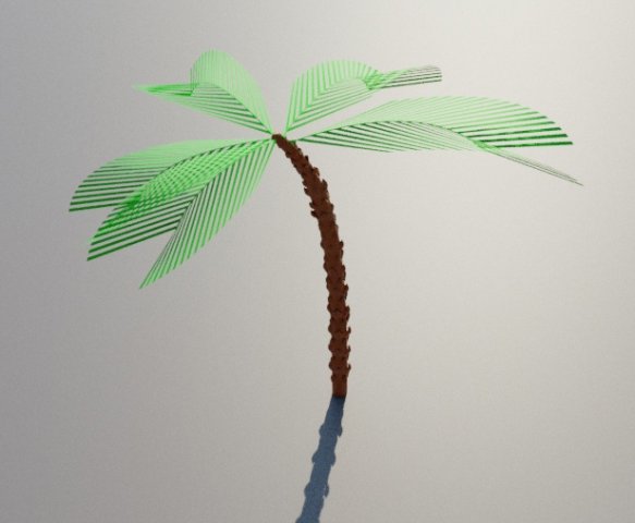 Beach palm tree 3D-Modell .c4d .max .obj .3ds .fbx .stl .blend 